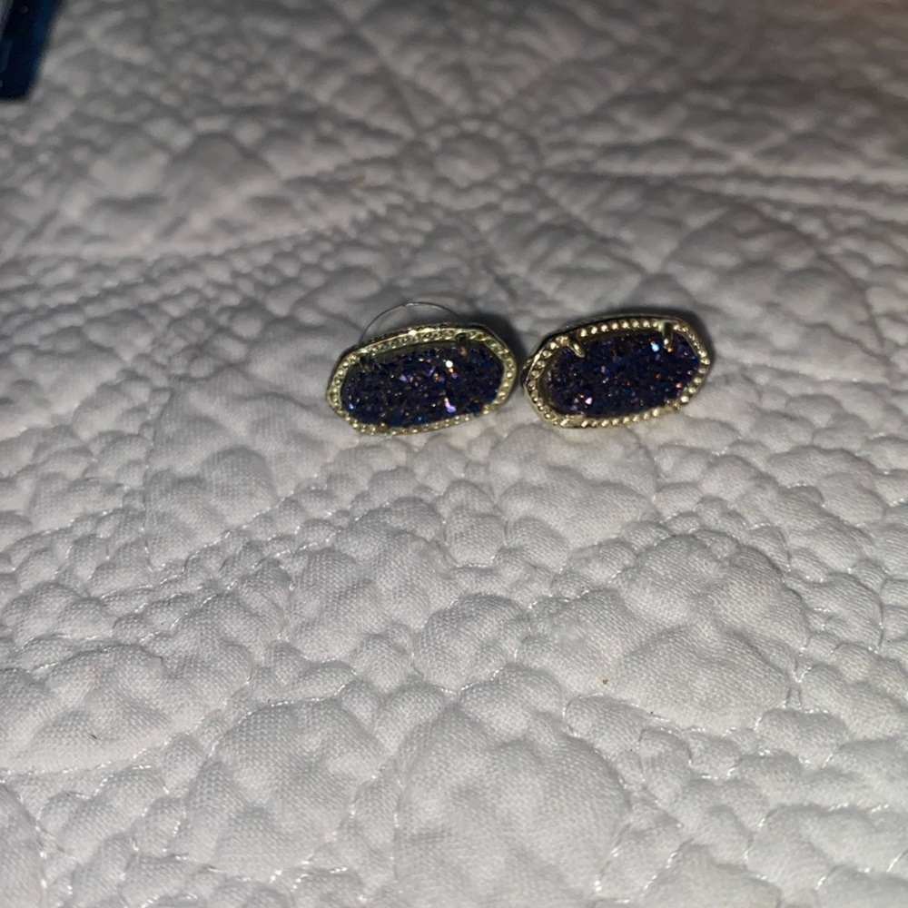 Kendra Scott Purple and Gold Earrings - Picture 5 of 7